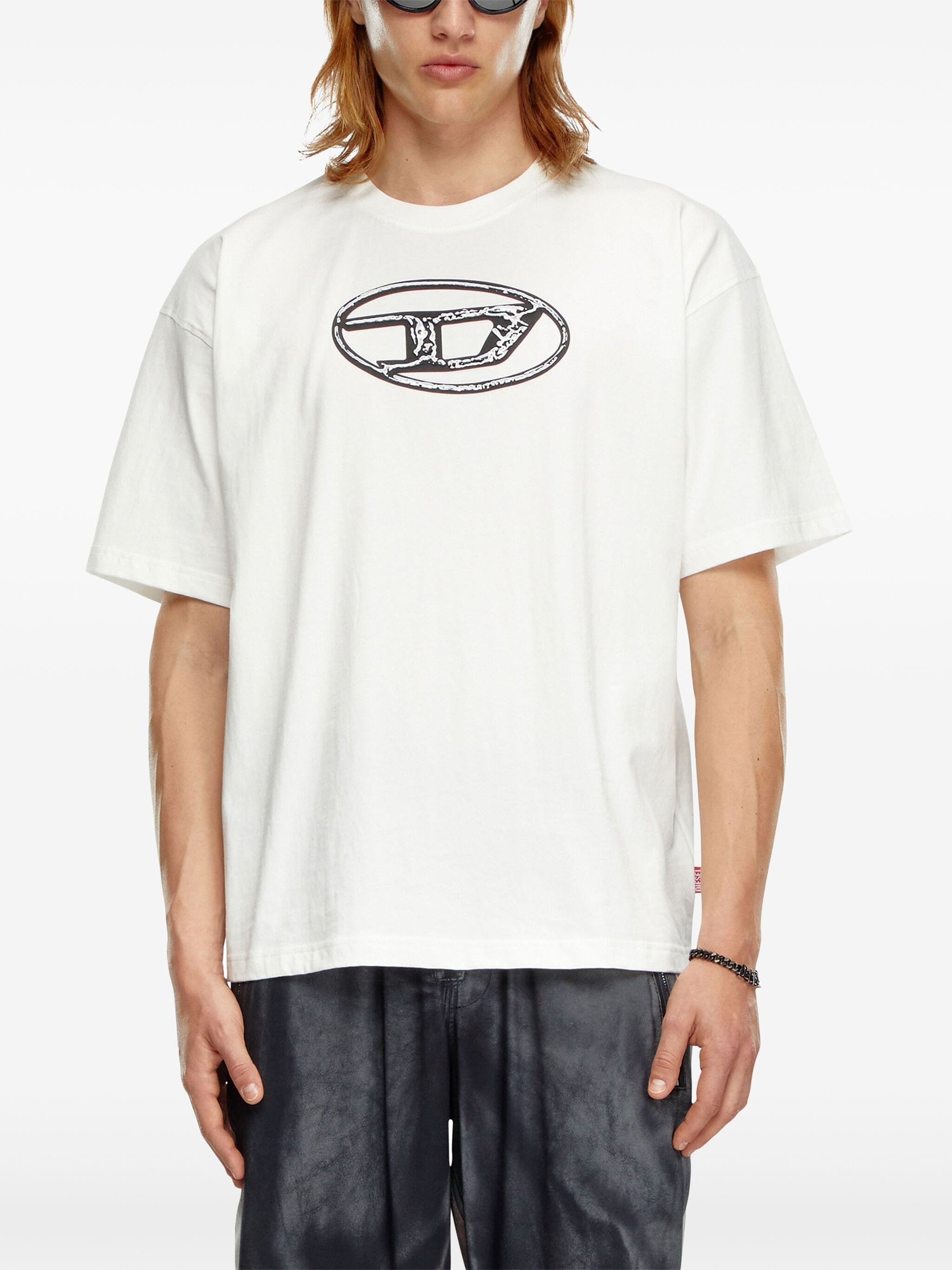 DIESEL LOGO-PRINT COTTON T-SHIRT