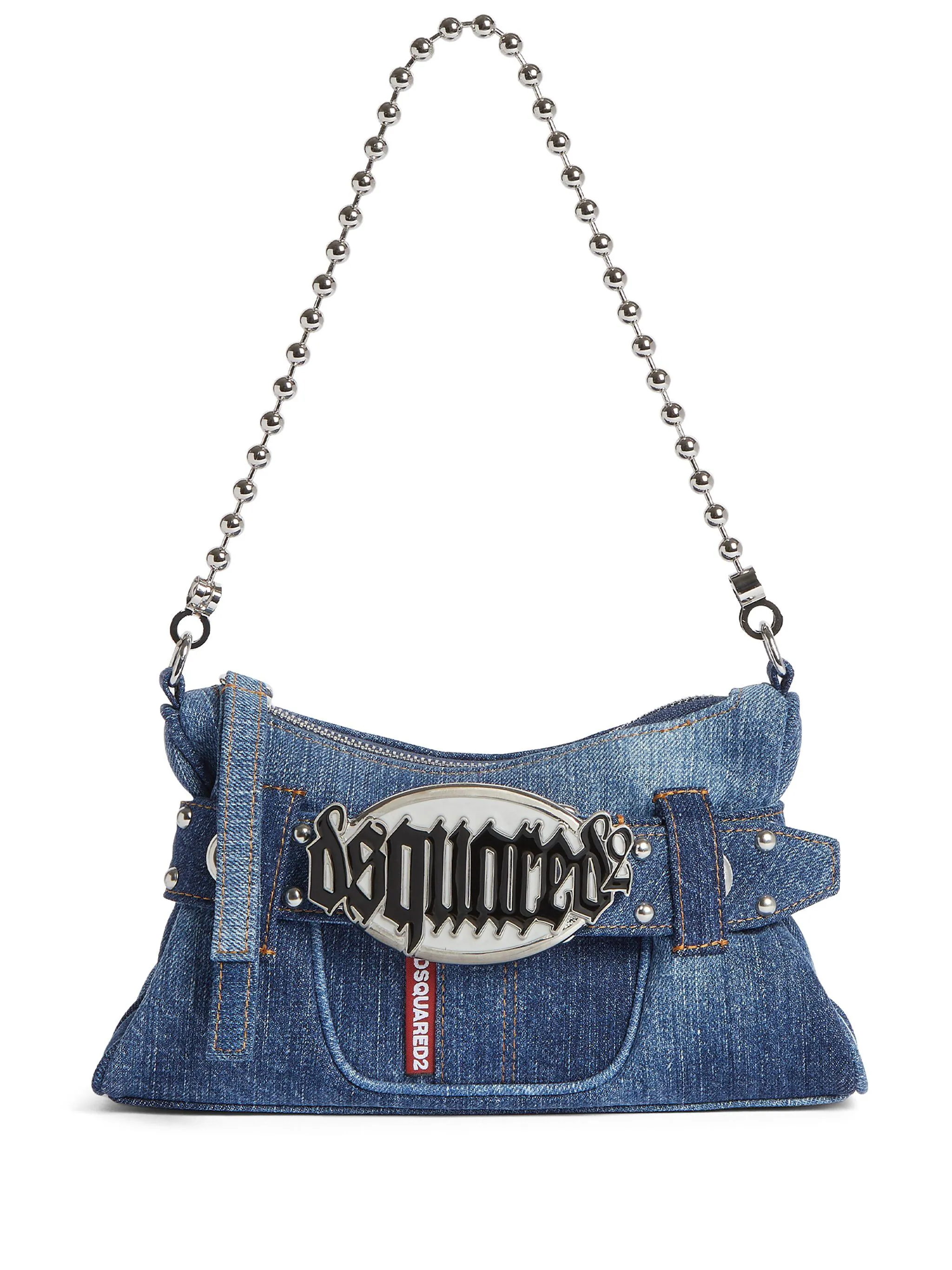 DSQUARED2 GOTHIC DENIM CLUTCH BAG