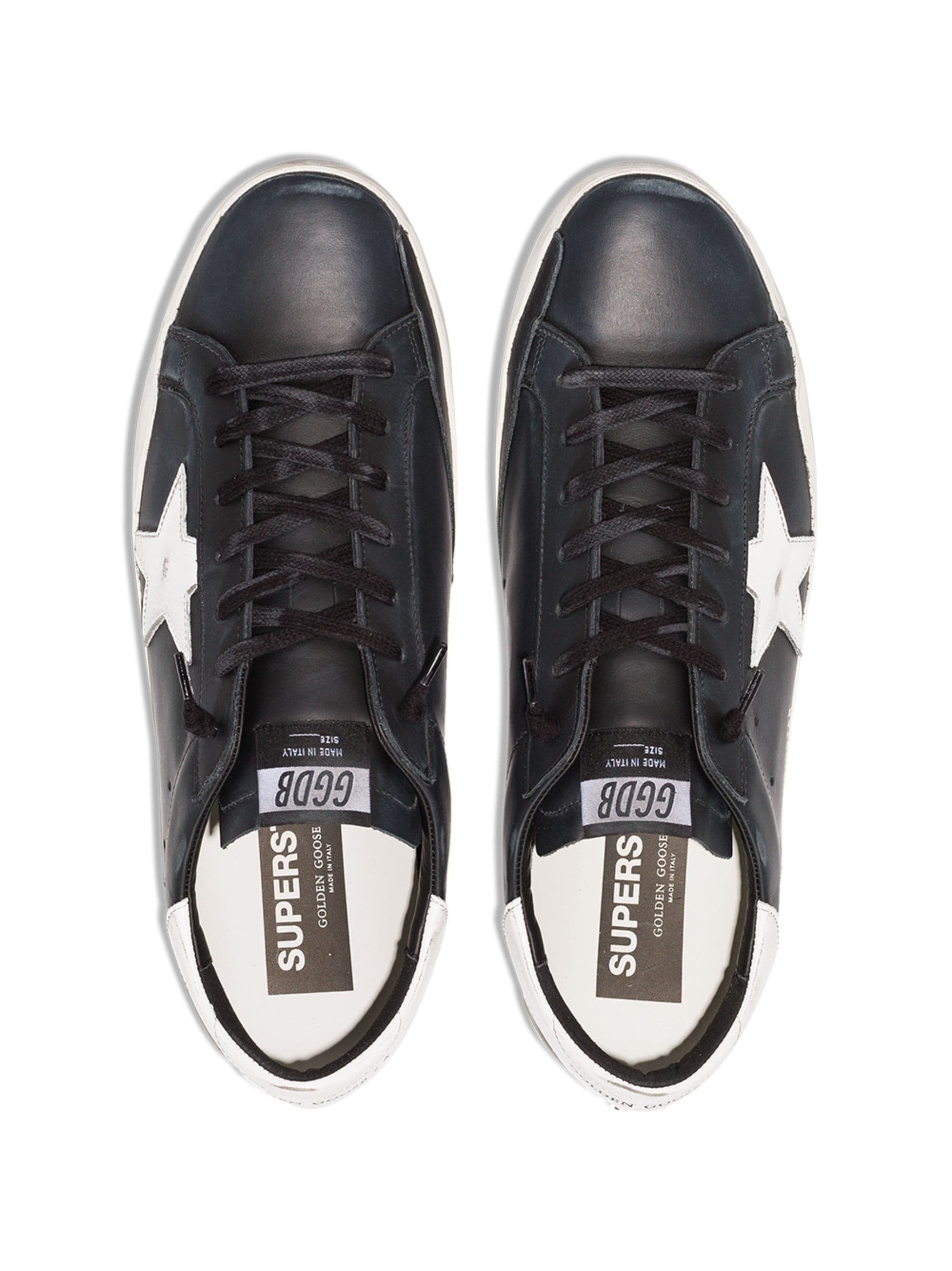 GOLDEN GOOSE SUPER-STAR DISTRESSED-EFFECT SNEAKERS