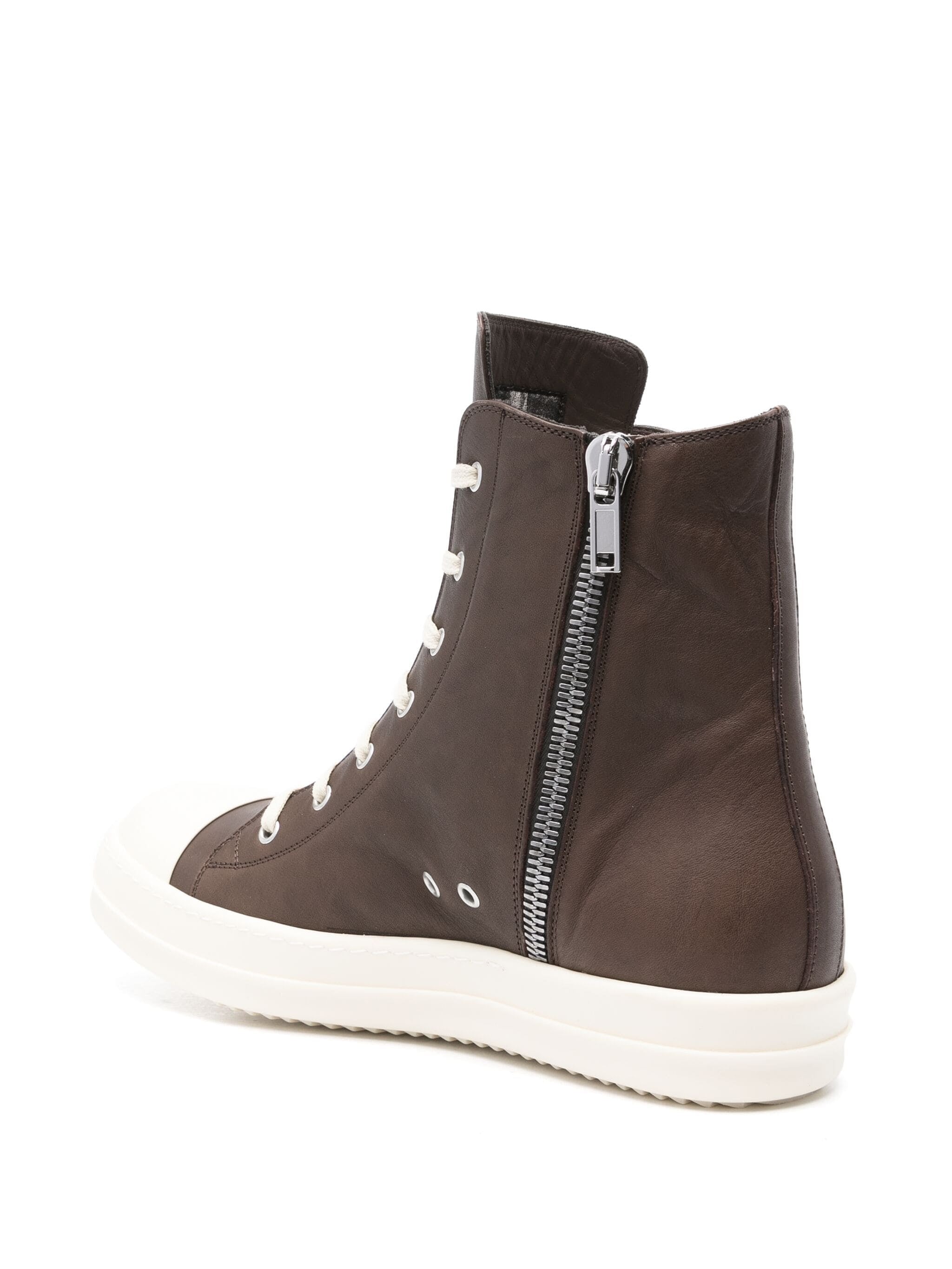 RICK OWENS LEATHER SNEAKERS