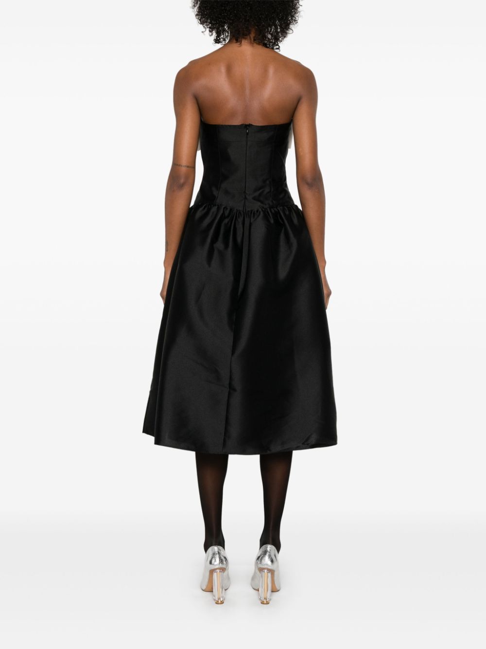 SELF-PORTRAIT MIDI DRESS WITH CONTRASTING BOW