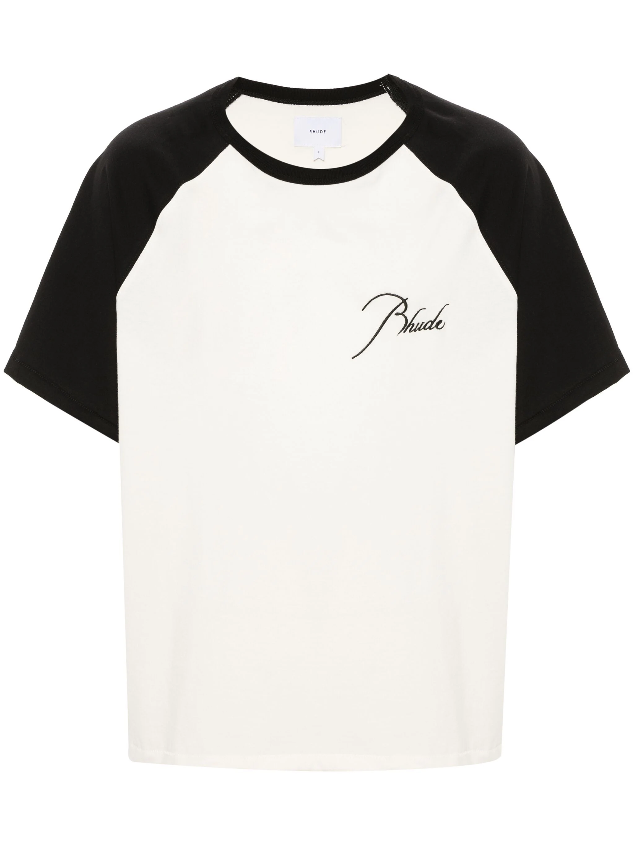 RHUDE EMBROIDERED LOGO T-SHIRT