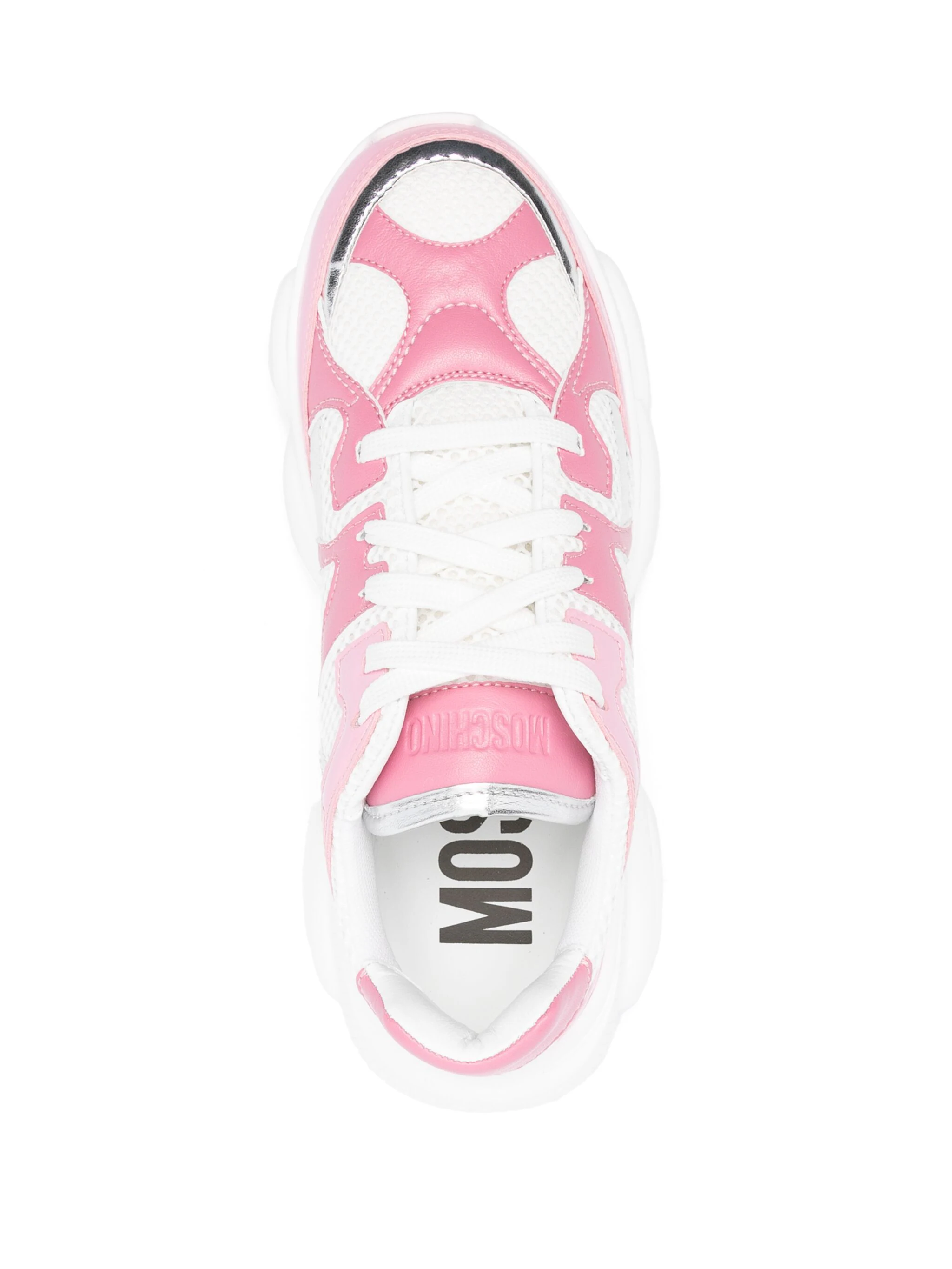 MOSCHINO EMBOSSED-LOGO SNEAKERS