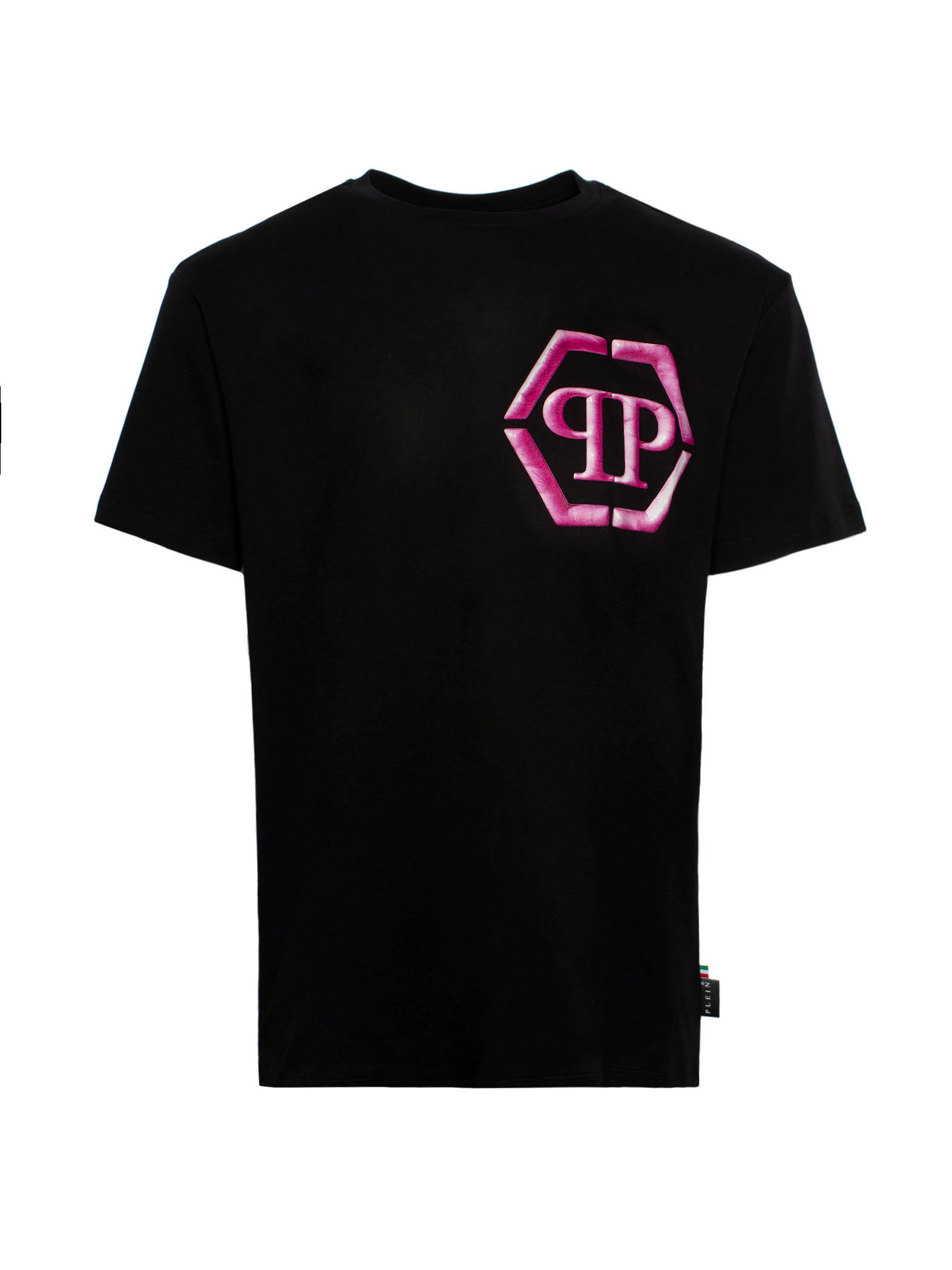 PHILIPP PLEIN HEXAGON LOGO-PRINT COTTON T-SHIRT